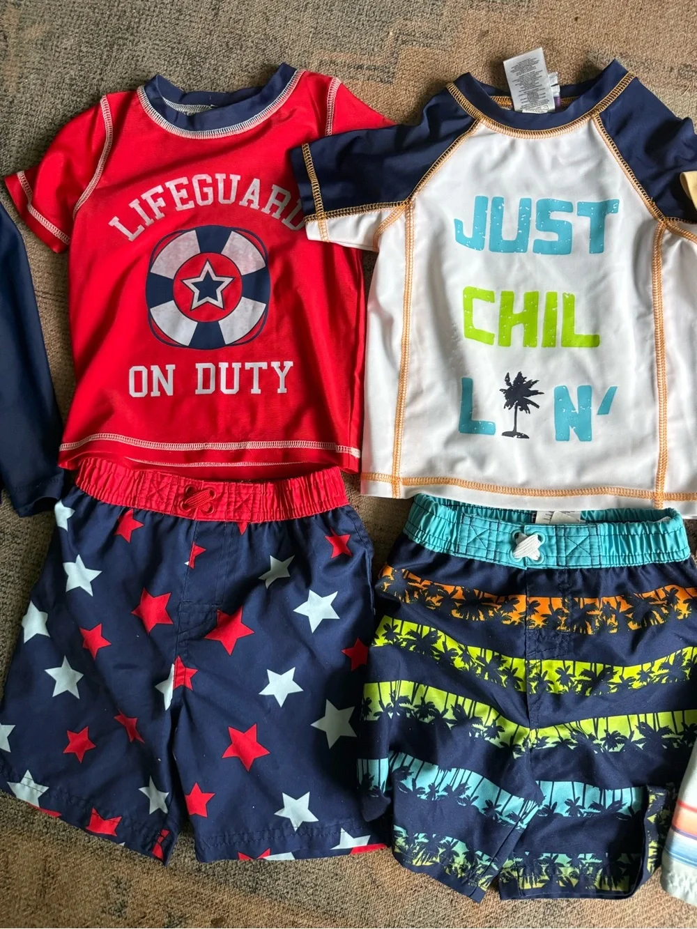 5 Toddler Boy Swimsuits - Size 2T